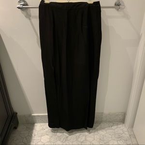 Madewell NWT black silk skirt w two slits (midi)
